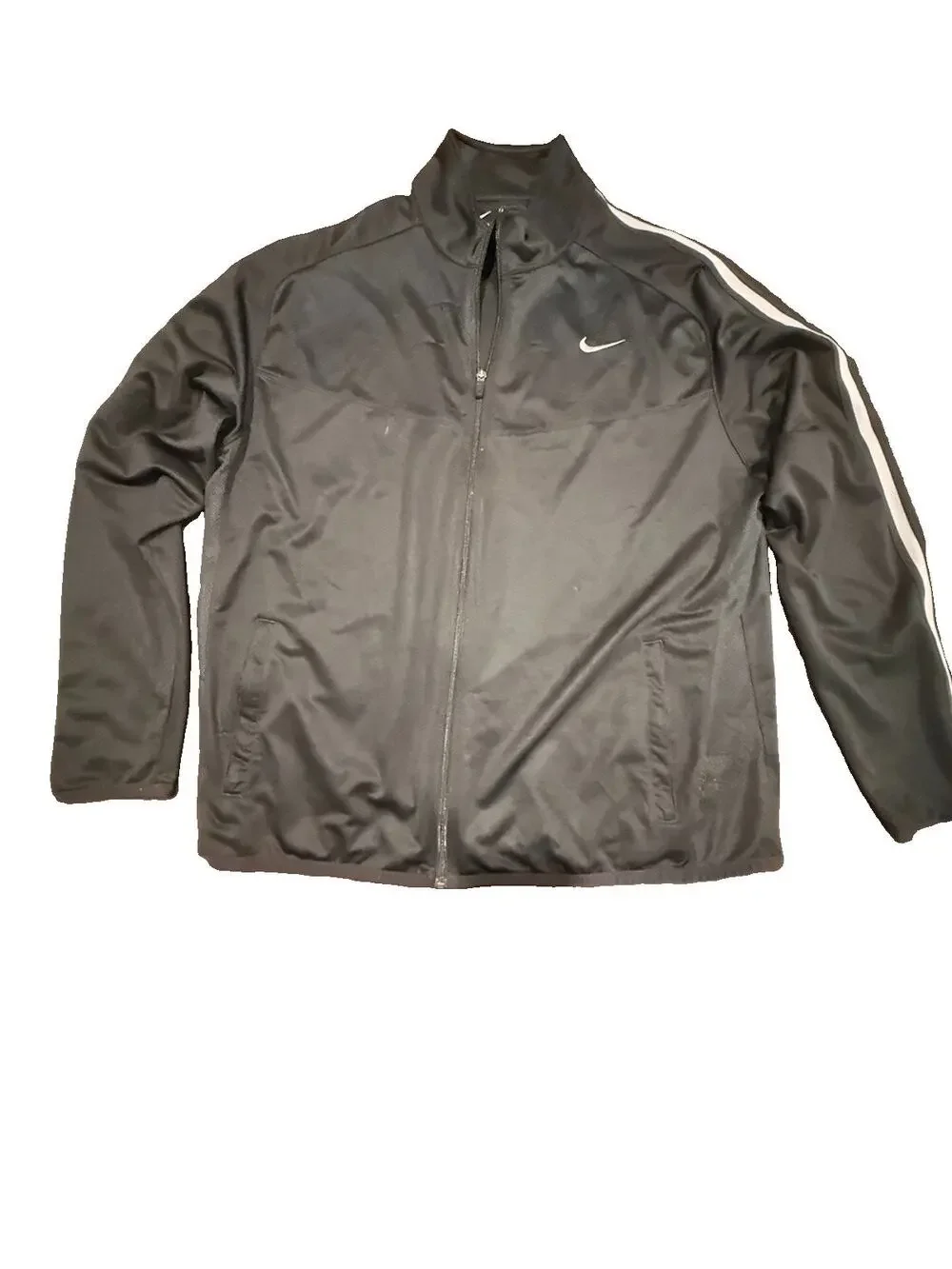 Nike Dri-FIT Track Jacket Men’s XXL Black Full Zip Athletic Running Jacket Coat